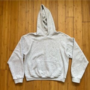 Skims Cotton Fleece Classic Hoodie Light Heather Grey Sweatshirt size M
